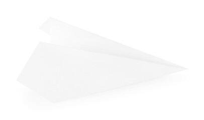 One handmade paper plane isolated on white