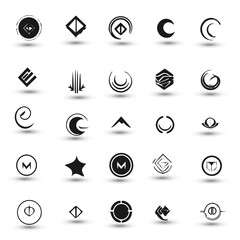 Set collection icon brand identity business logo design idea