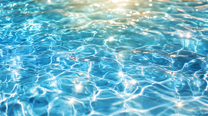 Obraz premium Dynamic water splash, bubbles, ripples, underwater light rays and tranquil ocean views