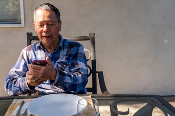 Cellphone outside dining 