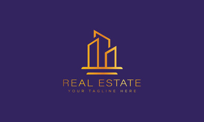 Luxury Real estate logo. Realtor logo. property logo design vector template Real estate logo design