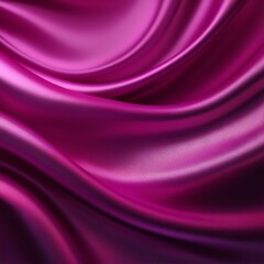 Fototapeta premium Silk satin. Dark purple pink magenta background. Gradient. Colorful background with space for design. Wavy folds. Shiny fabric. Valentine, Mother's day, romance.