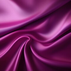 Silk satin. Dark purple pink magenta background. Gradient. Colorful background with space for design. Wavy folds. Shiny fabric. Valentine, Mother's day, romance.