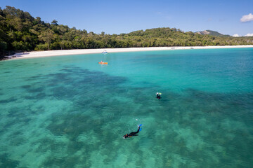 Snorkelling Whitehaven Beach in the Whitsundays