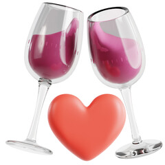 Wine Glass 3D Icon