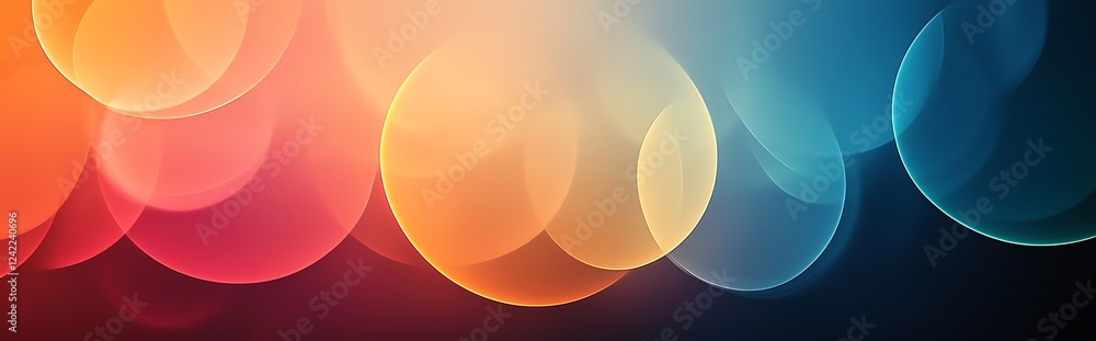 Aufkleber a round aura gradient background with a fine grainy texture, presenting circle gradient shapes in a 