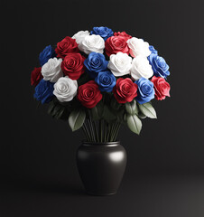 bouquet of roses in a vase