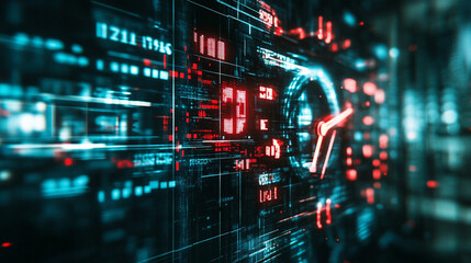 Neon cyberpunk cityscape glowing with futuristic digital screens, creating an immersive urban atmosphere in a high-tech environment