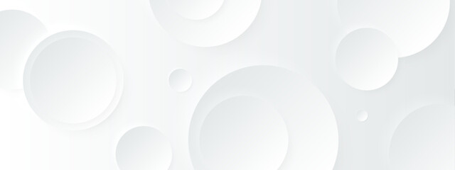 White circular geometric background in modern style for presentations, web designs, and elegant invitations