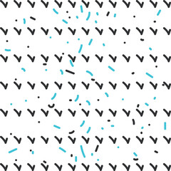 Between the rows of small ticks there are blue spots and dots.