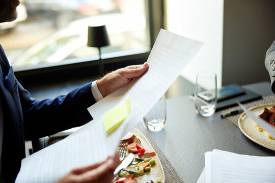 Revising the paperwork in the restaurant