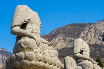 Obraz premium Xiangtangshan Grottoes, Handan, Hebei, China