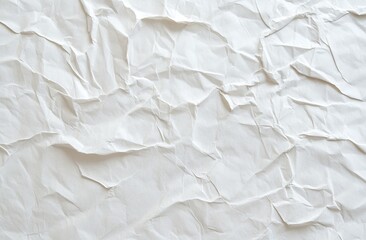 Obraz premium Crumpled White Paper Texture Background