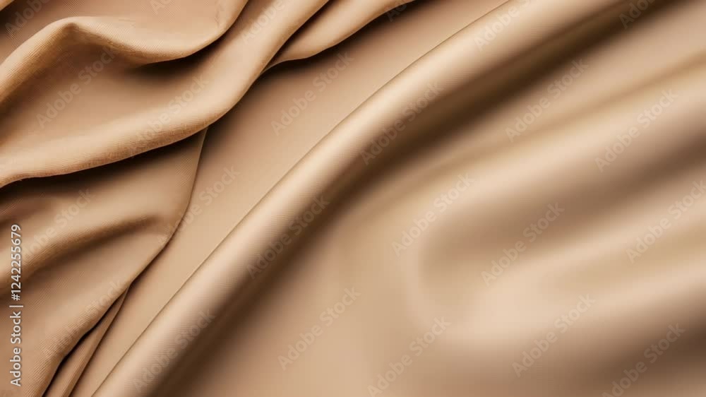 Poster elegant beige linen fabric with soft wrinkles in minimalist style for textiles and fashion design fe