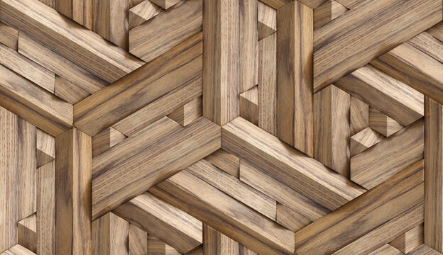 3D pattern in the form of a mosaic.