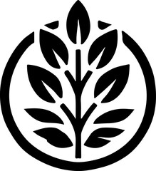 vector illustration sketch icon logo image mascot abstract modern silhouette plant for future technology based company 