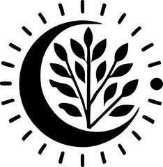 vector illustration sketch icon logo image mascot abstract modern silhouette plant floral natural for future technology based company 