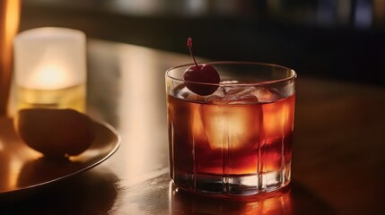 Half-filled wine glass resting beside a variety of fresh fruits, symbolizing balance and enjoyment in life's simple pleasures.