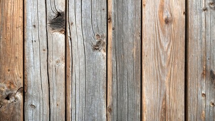 Naklejka premium Weathered wooden planks showcasing natural grain texture