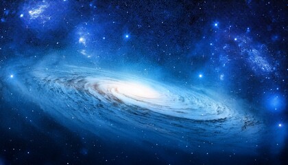 Obraz premium 氷のように冷たい青白い銀河 - 幻想的な宇宙の世界