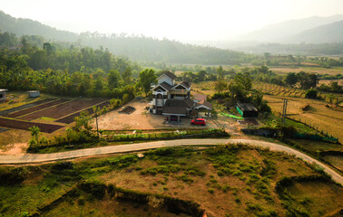 Traditional indian village house in south india