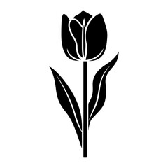 Obraz premium Tulip tulip illustration silhouette vector