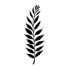 Obraz premium Willow Leaf leaf illustration silhouette vector