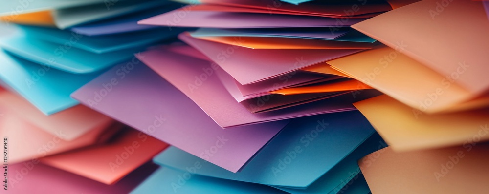 Aufkleber Abstract background texture created by stacked colorful paper sheets