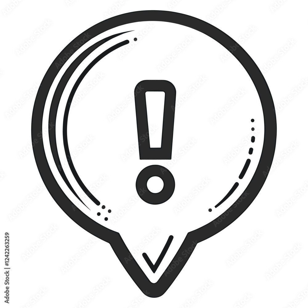 Poster speech bubble with exclamation mark icon exclamation symbol exclamation mark vector
