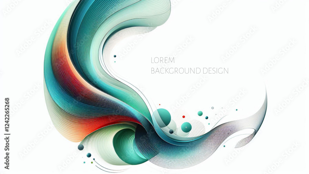 Poster abstract colorful gradient wave background minimal design