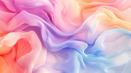 Obraz premium Pastel colored fabric creating elegant waves, perfect for background use