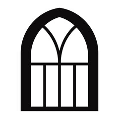 Fototapeta premium Curve window architecture silhouette arched vector