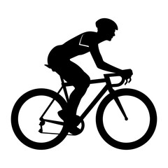 Obraz premium Cycling silhouette illustration bicycle vector