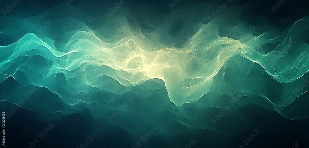 Poster a smooth teal and green grainy noise abstract texture background, ideal for sleek website background