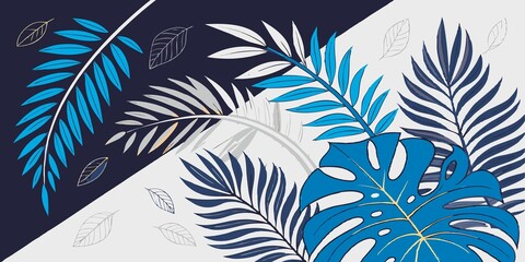 tropical leaves background	