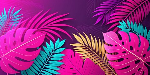 tropical leaves background	
