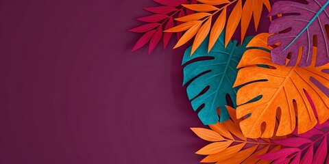 tropical leaves background	