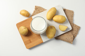 Potato milk, concept of fresh and healthy drink