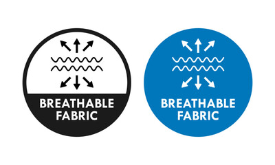 Breathable fabric design logo template illustration