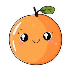Fototapeta premium Orange kawaii design fruit vector