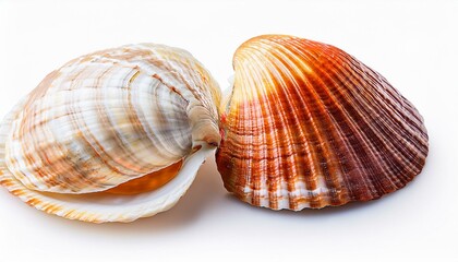 Obraz premium Sea shell isolated on white background. Shells isolated on transparent background, high resolution photography
