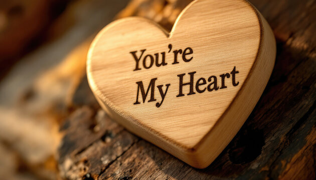 A creative design featuring a rustic yet romantic design featuring youre my he