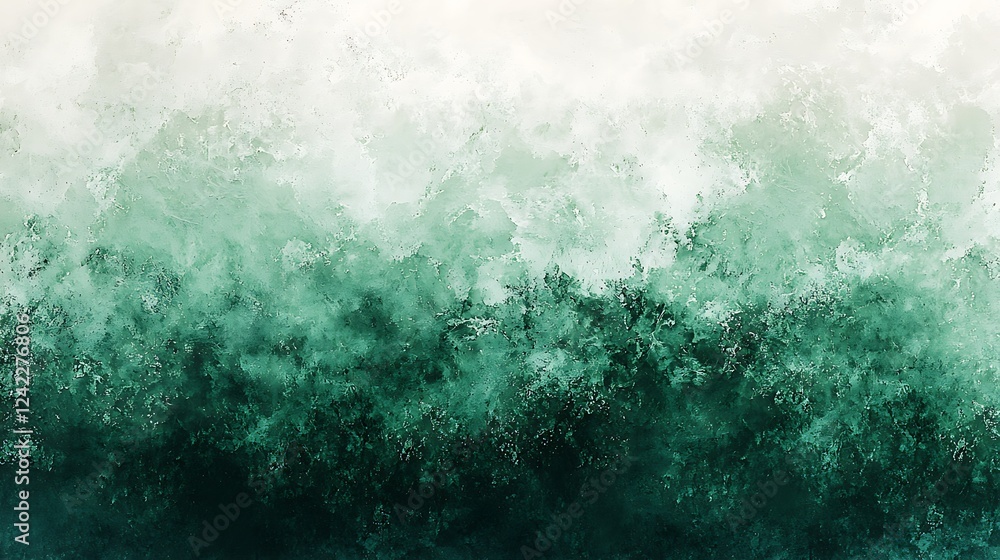 Poster a soothing gradient background fading from green to white with a fine grainy texture, perfect for ca