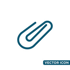 Obraz premium Simple Paperclip Icon Design Template