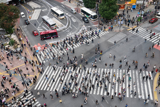 Busy crossing in Tokyo