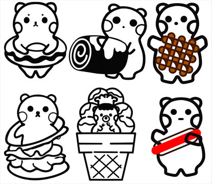 cute foodie bears