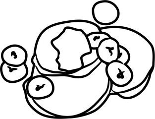 Pancake breakfast coloring page