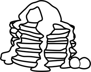 Pancake breakfast coloring page