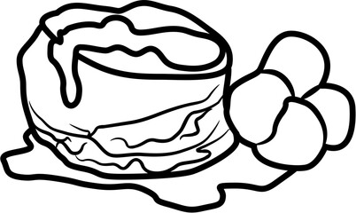 Pancake breakfast coloring page