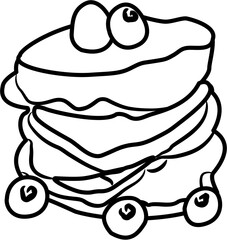 Pancake breakfast coloring page